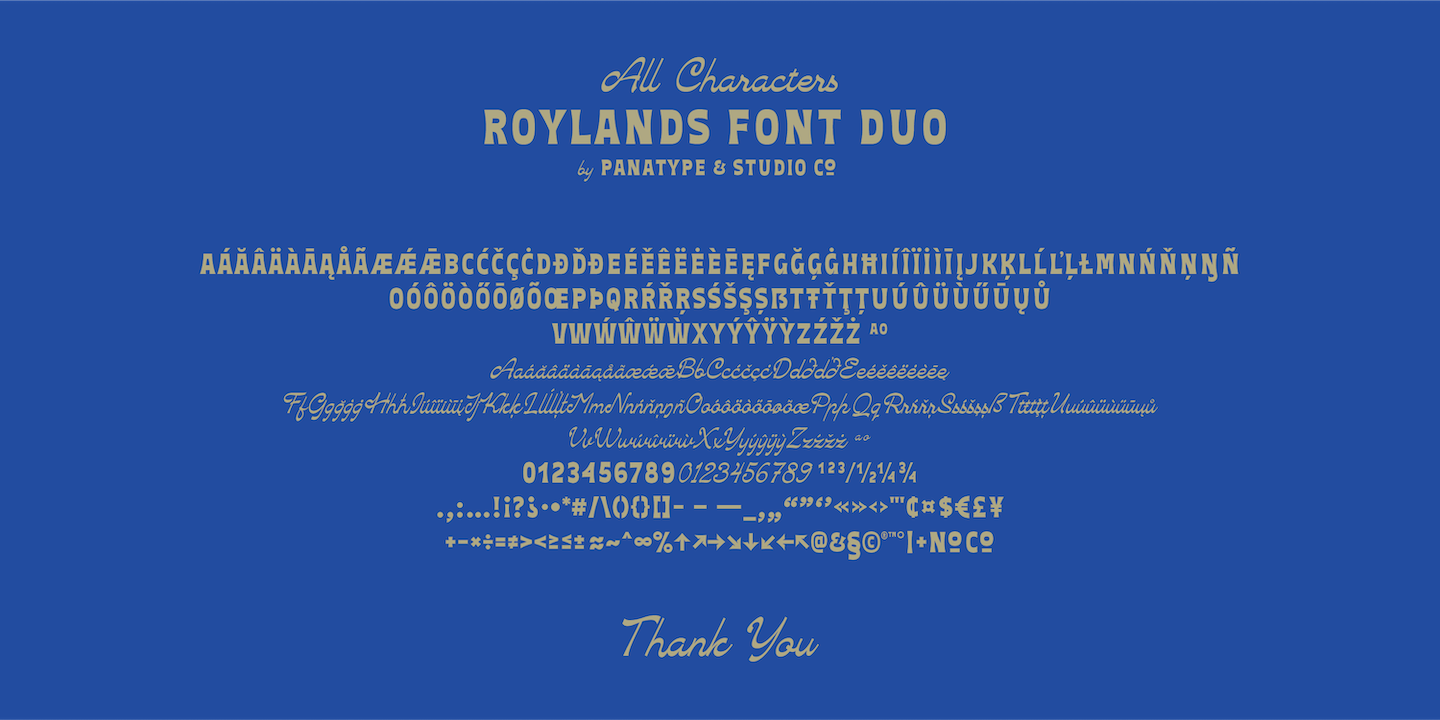 Пример шрифта Roylands Font Duo #2